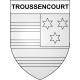 Pegatinas escudo de armas de Troussencourt adhesivo de la etiqueta engomada