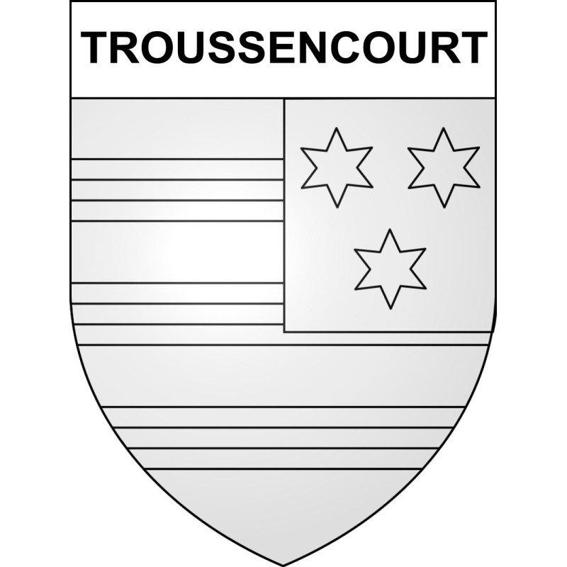 Troussencourt 60 ville sticker blason écusson autocollant adhésif