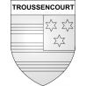 Stickers coat of arms Troussencourt adhesive sticker