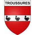 Pegatinas escudo de armas de Troussures adhesivo de la etiqueta engomada