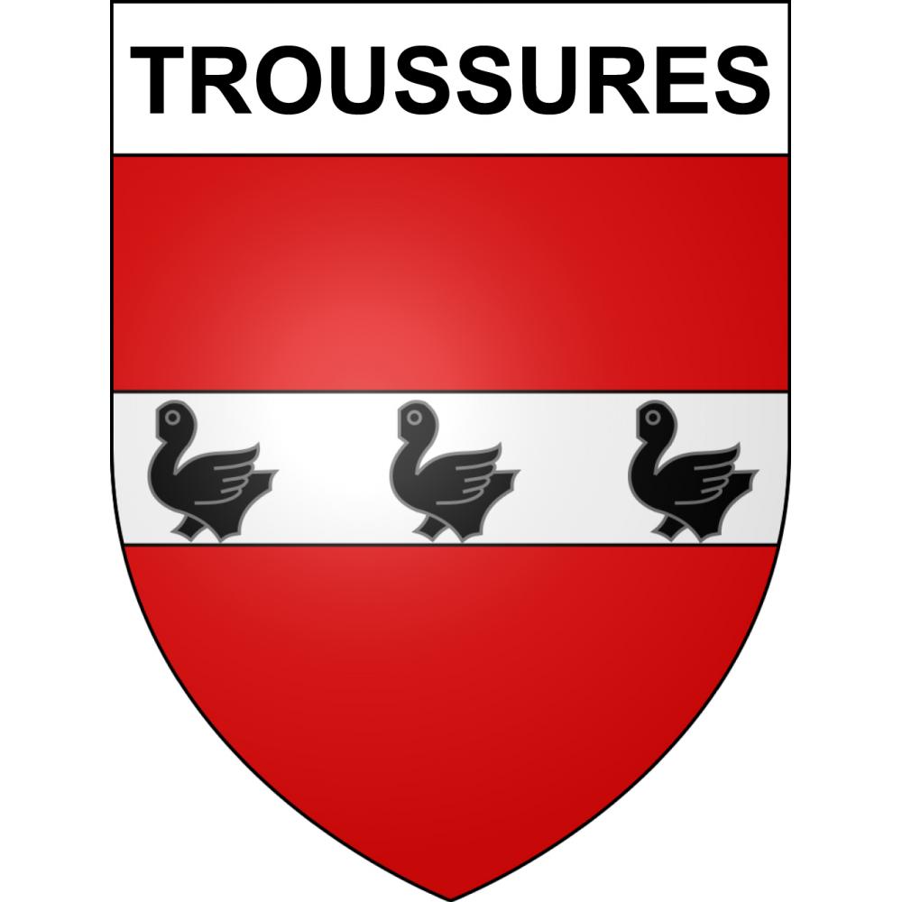 Troussures 60 ville sticker blason écusson autocollant adhésif