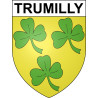 Pegatinas escudo de armas de Trumilly adhesivo de la etiqueta engomada
