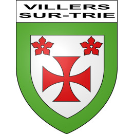 Villers-sur-Trie Sticker wappen, gelsenkirchen, augsburg, klebender aufkleber