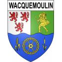 Pegatinas escudo de armas de Wacquemoulin adhesivo de la etiqueta engomada