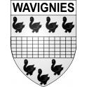 Pegatinas escudo de armas de Wavignies adhesivo de la etiqueta engomada
