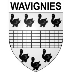 Wavignies 60 ville sticker blason écusson autocollant adhésif
