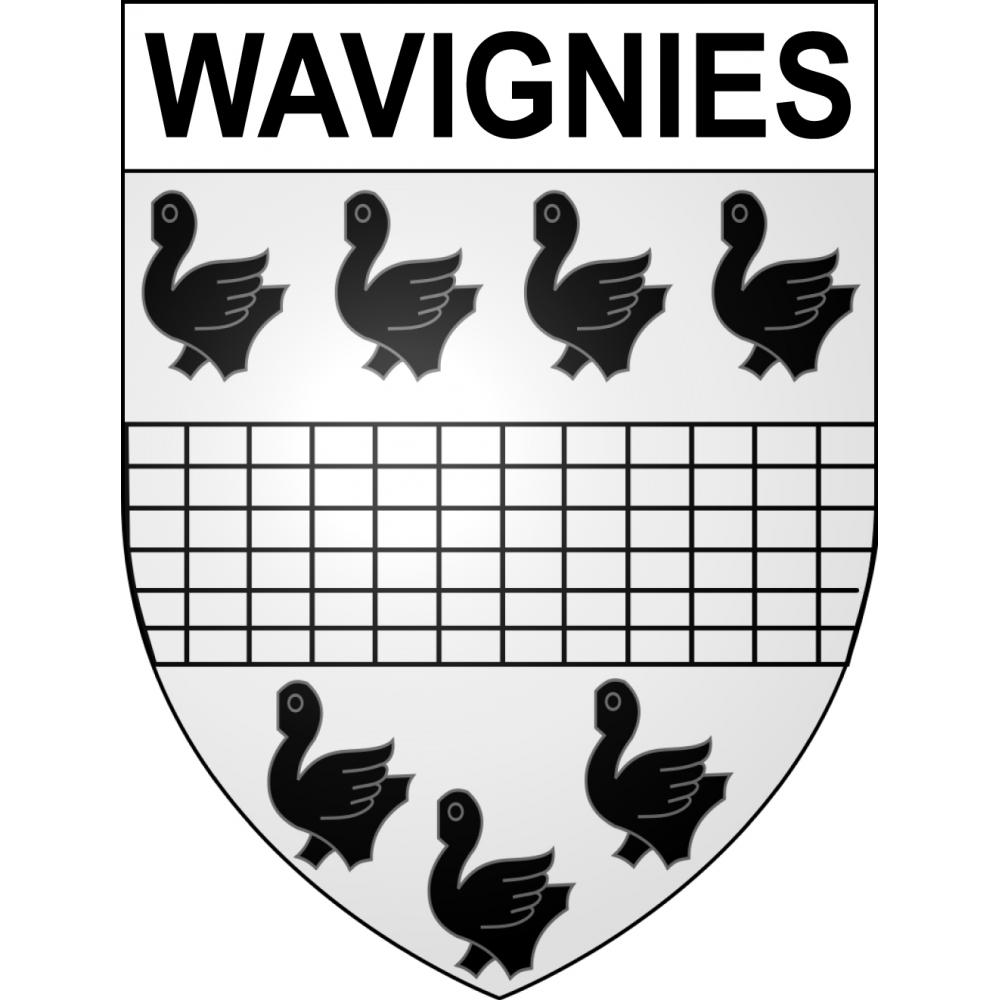 Wavignies 60 ville sticker blason écusson autocollant adhésif