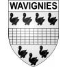 Wavignies 60 ville sticker blason écusson autocollant adhésif