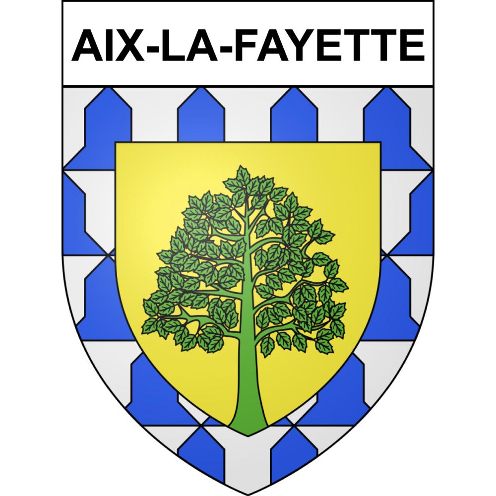 Aix-la-Fayette 63 ville sticker blason écusson autocollant adhésif