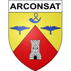 Pegatinas escudo de armas de Arconsat adhesivo de la etiqueta engomada