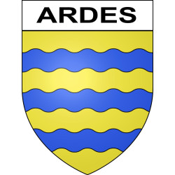 Pegatinas escudo de armas de Ardes adhesivo de la etiqueta engomada