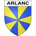 Pegatinas escudo de armas de Arlanc adhesivo de la etiqueta engomada