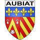 Aubiat 63 ville sticker blason écusson autocollant adhésif