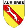 Aurières 63 ville sticker blason écusson autocollant adhésif