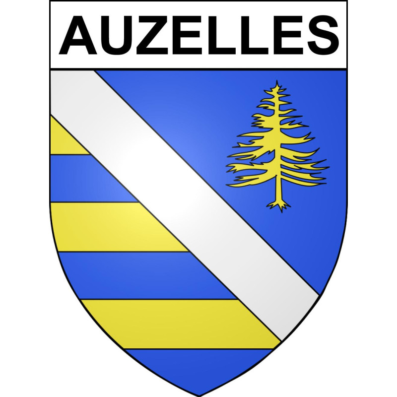 Stickers coat of arms Auzelles adhesive sticker