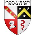 Pegatinas escudo de armas de Ayat-sur-Sioule adhesivo de la etiqueta engomada