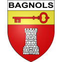 Stickers coat of arms Bagnols adhesive sticker