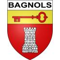 Pegatinas escudo de armas de Bagnols adhesivo de la etiqueta engomada