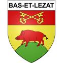 Stickers coat of arms Bas-et-Lezat adhesive sticker