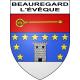 Pegatinas escudo de armas de Beauregard-l'Évêque adhesivo de la etiqueta engomada