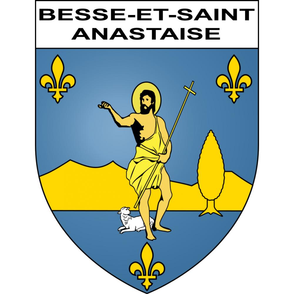 Besse-et-Saint-Anastaise Sticker wappen, gelsenkirchen, augsburg, klebender aufkleber