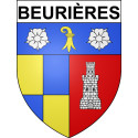 Beurières 63 ville sticker blason écusson autocollant adhésif