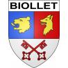 Pegatinas escudo de armas de Biollet adhesivo de la etiqueta engomada