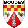 Pegatinas escudo de armas de Boudes adhesivo de la etiqueta engomada