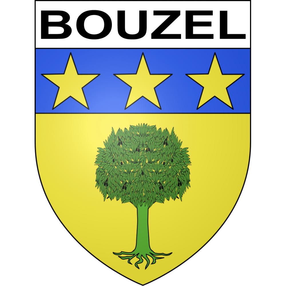 Pegatinas escudo de armas de Bouzel adhesivo de la etiqueta engomada