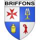 Briffons Sticker wappen, gelsenkirchen, augsburg, klebender aufkleber