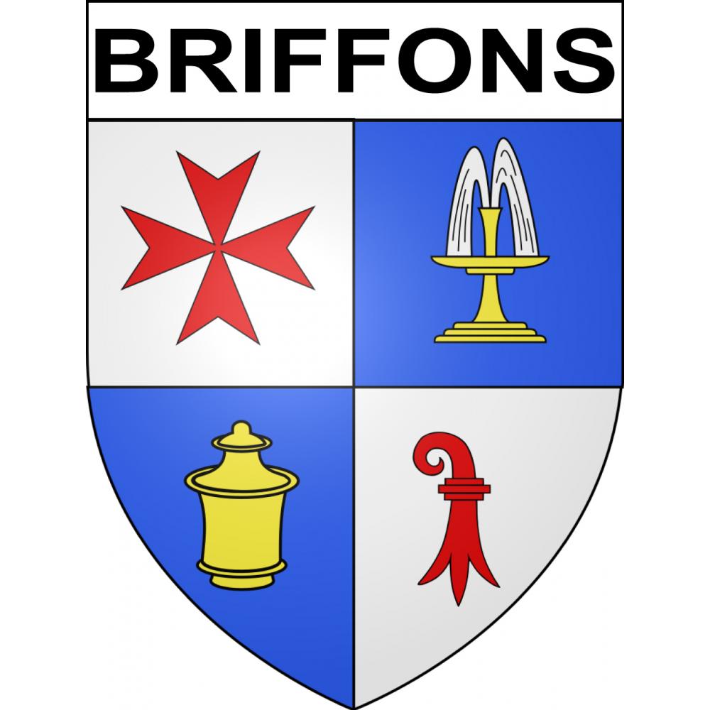 Briffons 63 ville sticker blason écusson autocollant adhésif