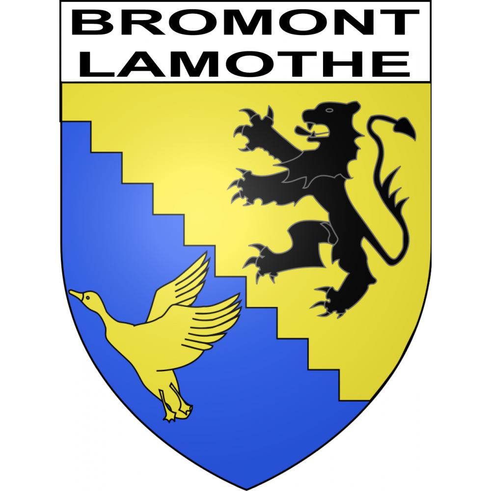 Bromont-Lamothe Sticker wappen, gelsenkirchen, augsburg, klebender aufkleber