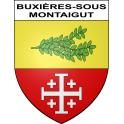 Pegatinas escudo de armas de Buxières-sous-Montaigut adhesivo de la etiqueta engomada