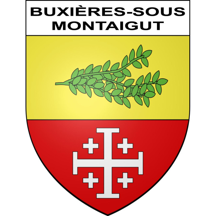 Buxières-sous-Montaigut Sticker wappen, gelsenkirchen, augsburg, klebender aufkleber