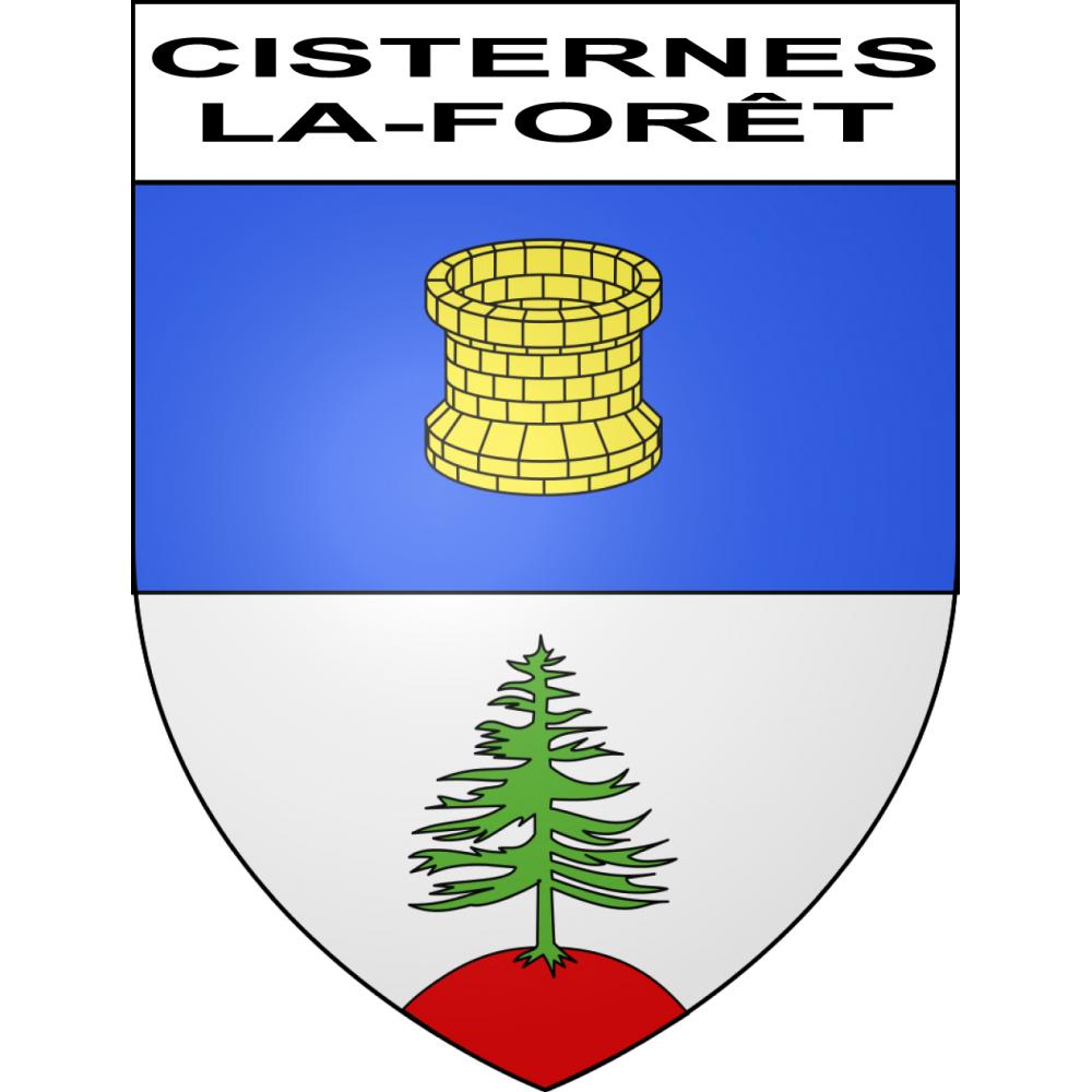 Cisternes-la-Forêt 63 ville sticker blason écusson autocollant adhésif
