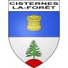Pegatinas escudo de armas de Cisternes-la-Forêt adhesivo de la etiqueta engomada