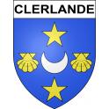 Pegatinas escudo de armas de Clerlande adhesivo de la etiqueta engomada