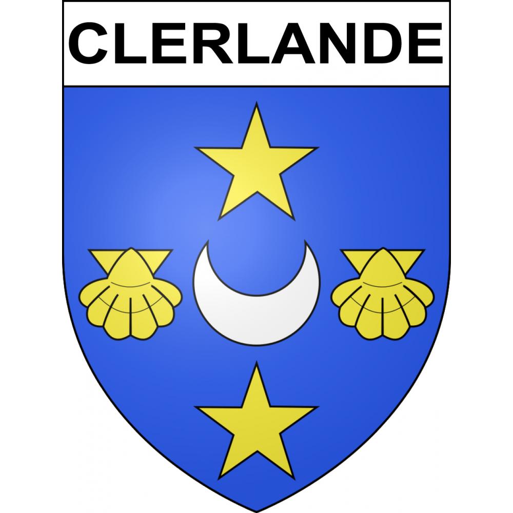 Clerlande 63 ville sticker blason écusson autocollant adhésif