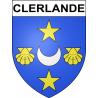 Pegatinas escudo de armas de Clerlande adhesivo de la etiqueta engomada
