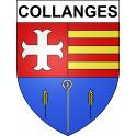 Pegatinas escudo de armas de Collanges adhesivo de la etiqueta engomada
