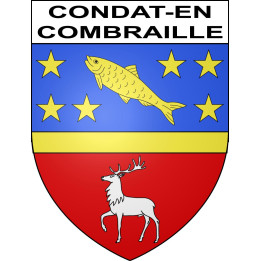 Condat-en-Combraille 63 ville sticker blason écusson autocollant adhésif