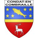 Adesivi stemma Condat-en-Combraille adesivo