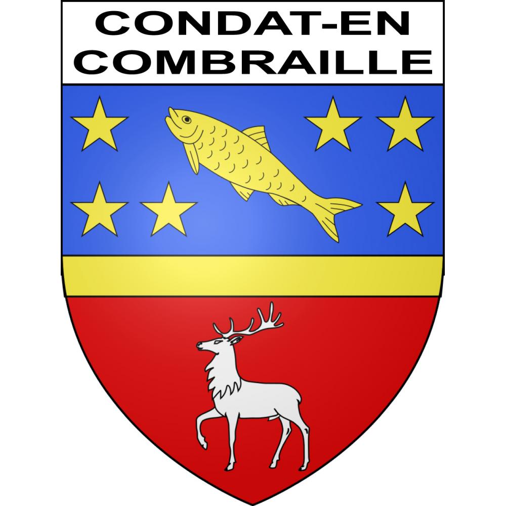 Adesivi stemma Condat-en-Combraille adesivo
