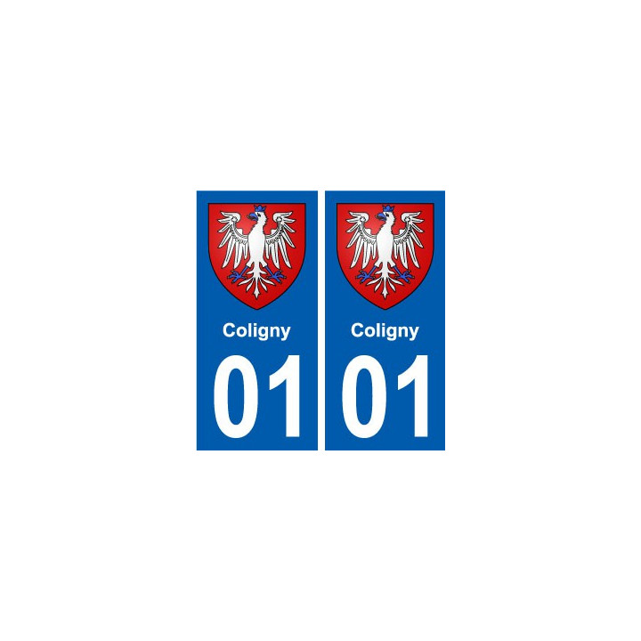 01 Coligny ville autocollant plaque sticker