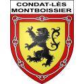 Pegatinas escudo de armas de Condat-lès-Montboissier adhesivo de la etiqueta engomada