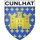 Cunlhat 63 ville sticker blason écusson autocollant adhésif