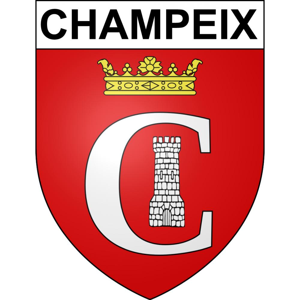 Champeix Sticker wappen, gelsenkirchen, augsburg, klebender aufkleber