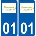 01 Cormaranche-en-Bugey logo ville autocollant plaque sticker