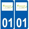 01 Cormaranche-en-Bugey logo ville autocollant plaque sticker
