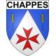Stickers coat of arms Chappes adhesive sticker